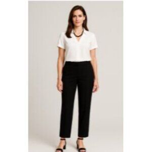 Kasper Size 14 Petite Professional Polyester Dress Classic Stylist Black Pant